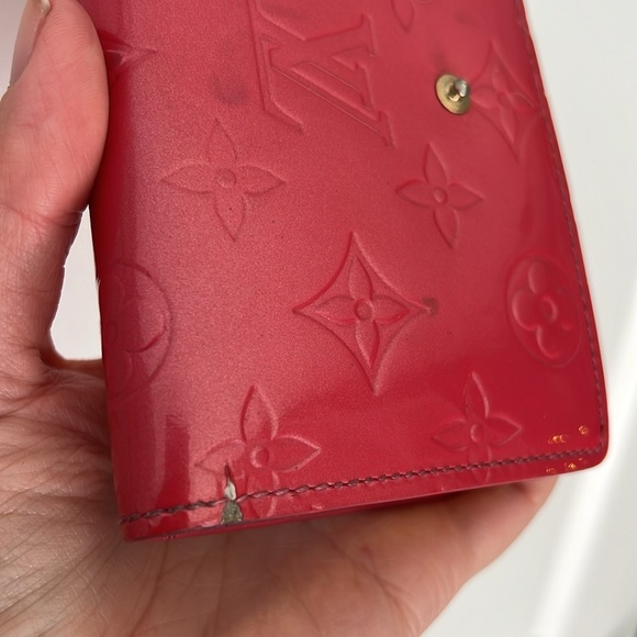 Louis Vuitton Kisslock Snap Bigold Wallet Pink Vernis - Picture 9 of 10